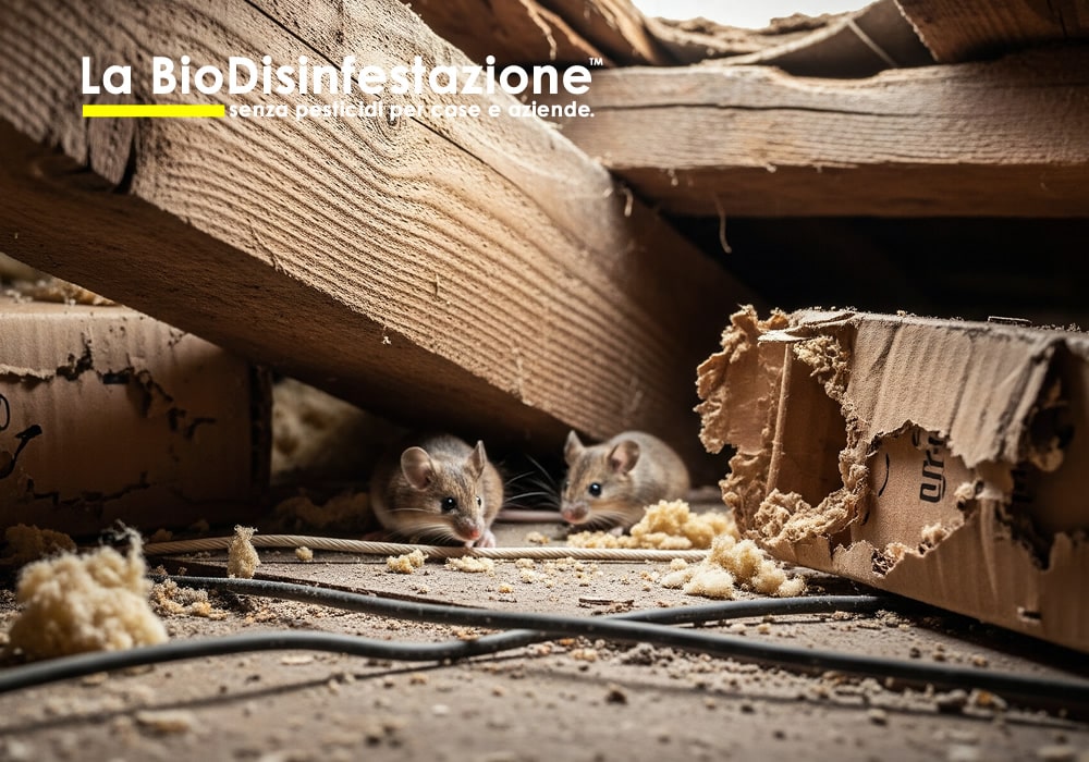 Infestazione di roditori in soffitta: ingressi dal tetto e dal sottotetto