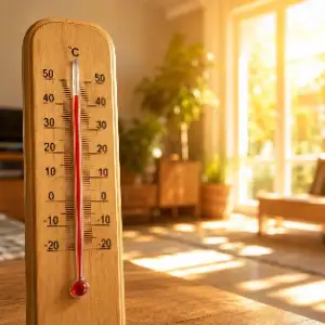 Termometro con temperatura alta che indebolisce le cimici