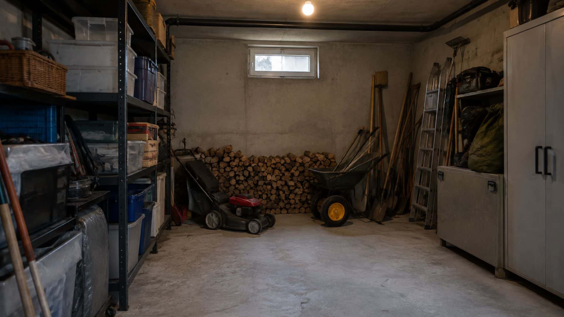 Garage con pavimento liscio, ambiente adatto a disfare il bagaglio