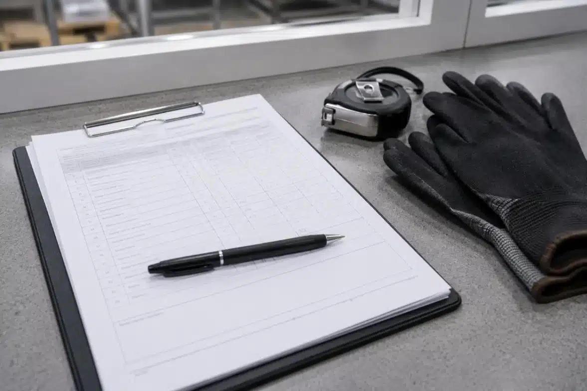 Modulo di registrazione incompleto e senza firma dopo un intervento in azienda