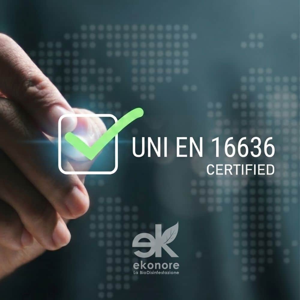 Ekonore La BioDisinfestazione Certificazione UNI EN 16636 Ekonore La BioDisinfestazione Certificazione UNI EN 16636