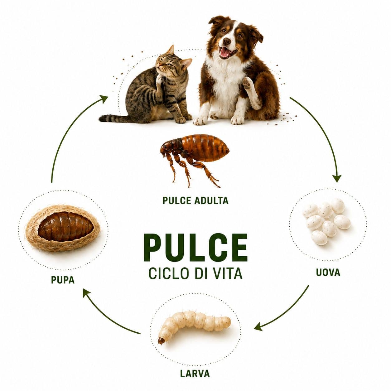 disinfestazione pulci ciclo di vita Pulce ciclo vita perchè punge l'uomo